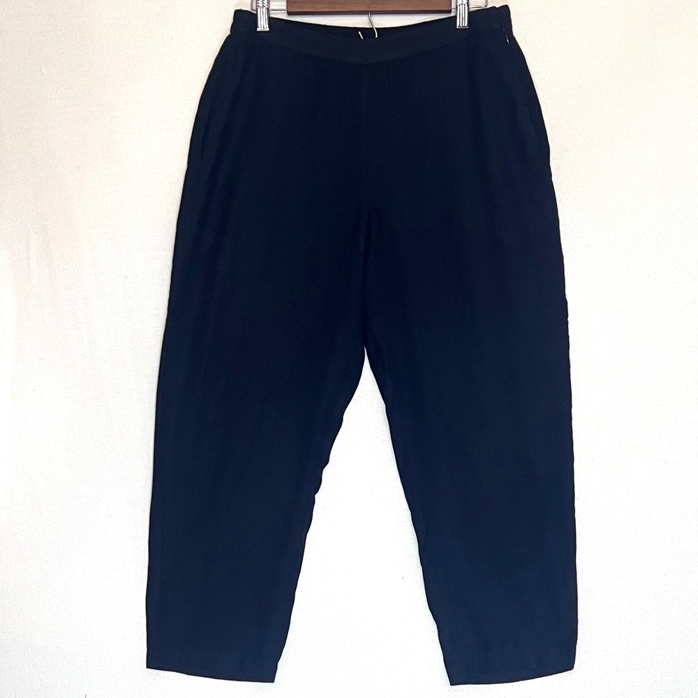 GlobalDesi Black boho-chic western Cropped Harem Pants Viscose Cotton M‎ Womens